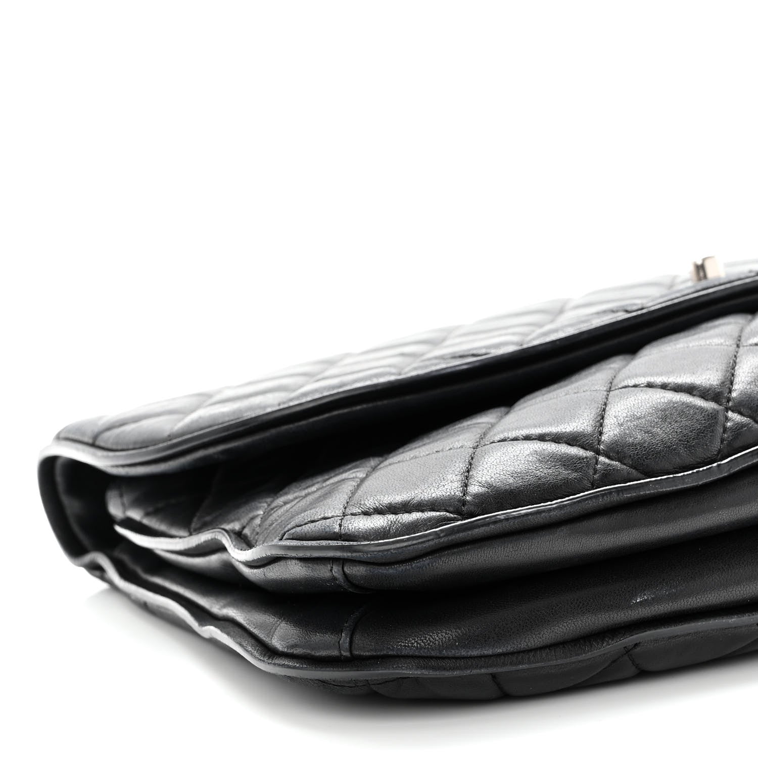 Chanel Lambskin Quilted Large Pagode Piping Flap Black 9 of 12