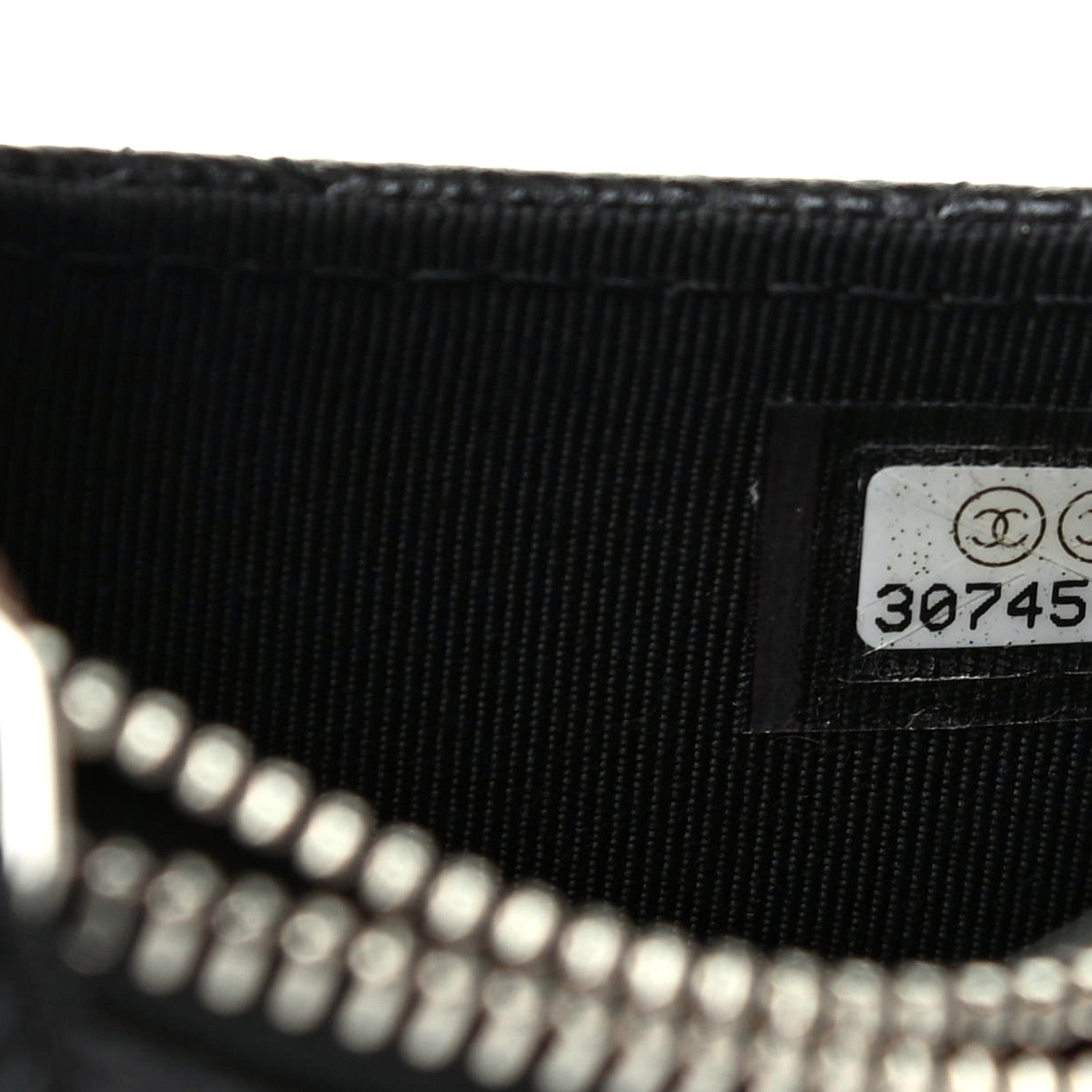 Chanel Caviar Quilted CC Zip Card Holder Black 7 of 9