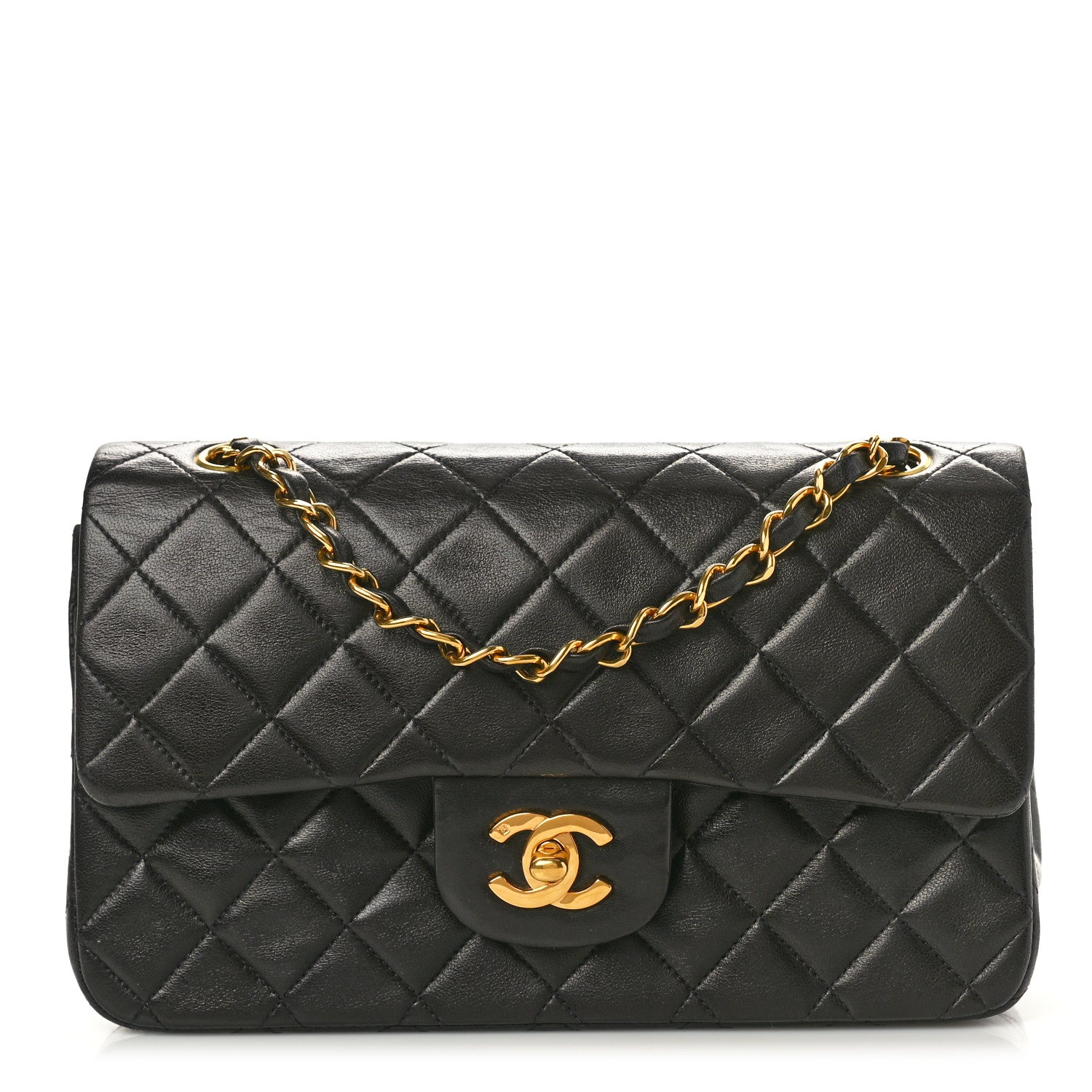 Chanel Lambskin Quilted Small Double Flap Black 1 of 11