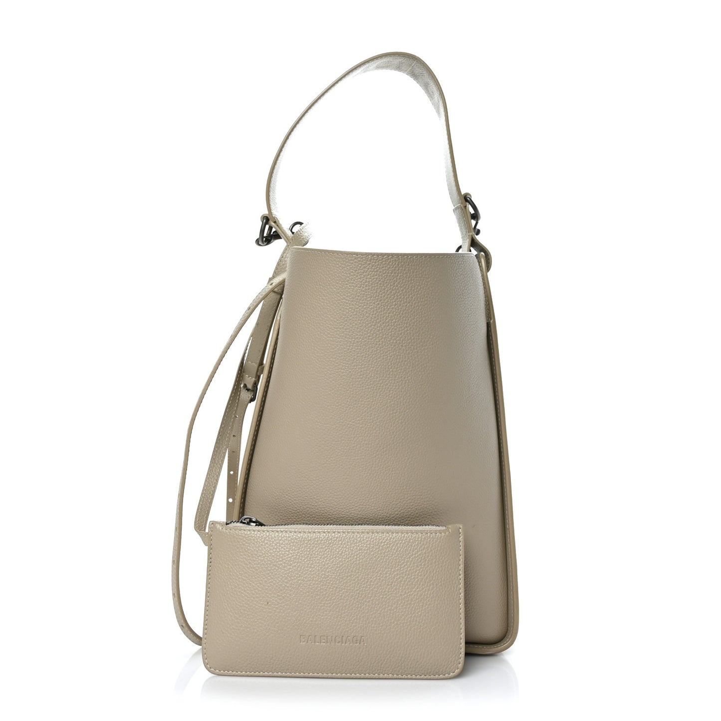 Calfskin Logo Embossed Small Tool 2.0 North-South Tote Taupe
