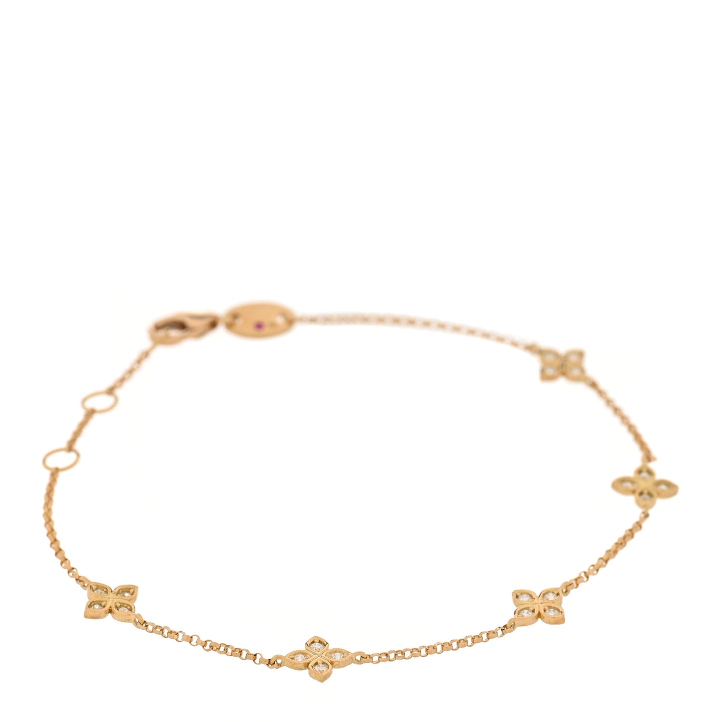 18K Yellow Gold Diamond Verona Love by the Inch Station Bracelet