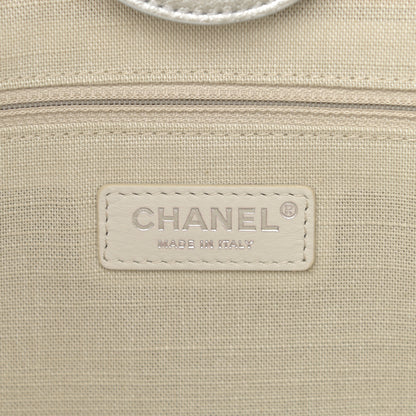 Chanel Metallic Calfskin Medium Deauville Tote Silver 7 of 11