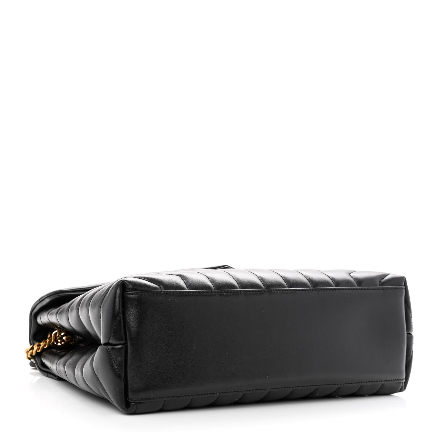 Saint Laurent Calfskin Y Quilted Monogram Small Loulou Chain Satchel Black 4 of 10