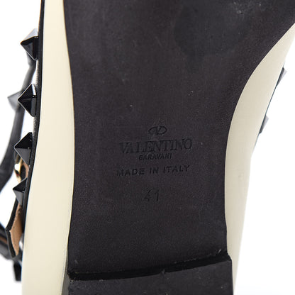 Valentino Garavani Nappa Rockstud Cage Ballerina Flats 41 Ivory Black 6 of 8