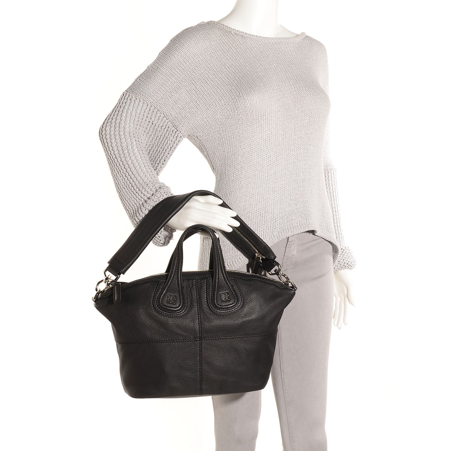 Givenchy Sugar Goatskin Small Nightingale Black 2 of 10