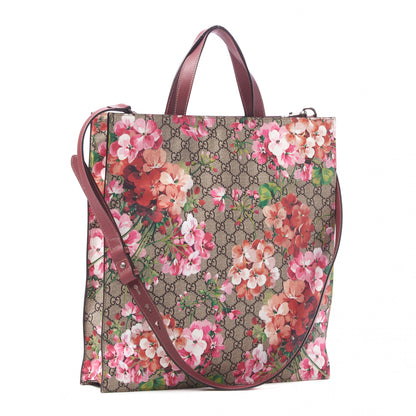 Gucci Soft GG Supreme Monogram Blooms Vertical Tote Beige Multicolor Dry Rose 3 of 9