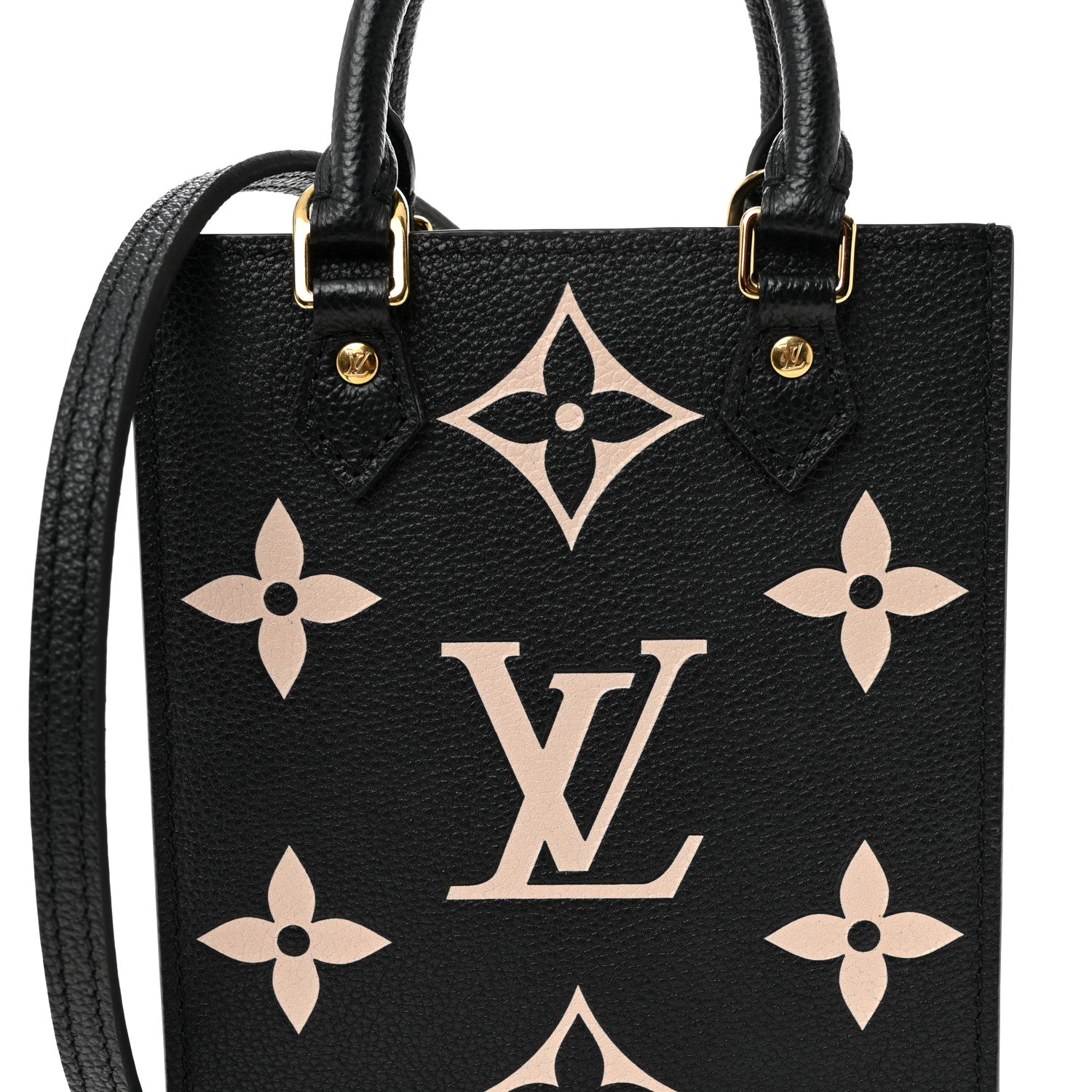 Louis Vuitton Empreinte Monogram Giant Petit Sac Plat Black Beige 7 of 9