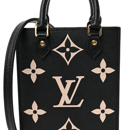 Louis Vuitton Empreinte Monogram Giant Petit Sac Plat Black Beige 7 of 9