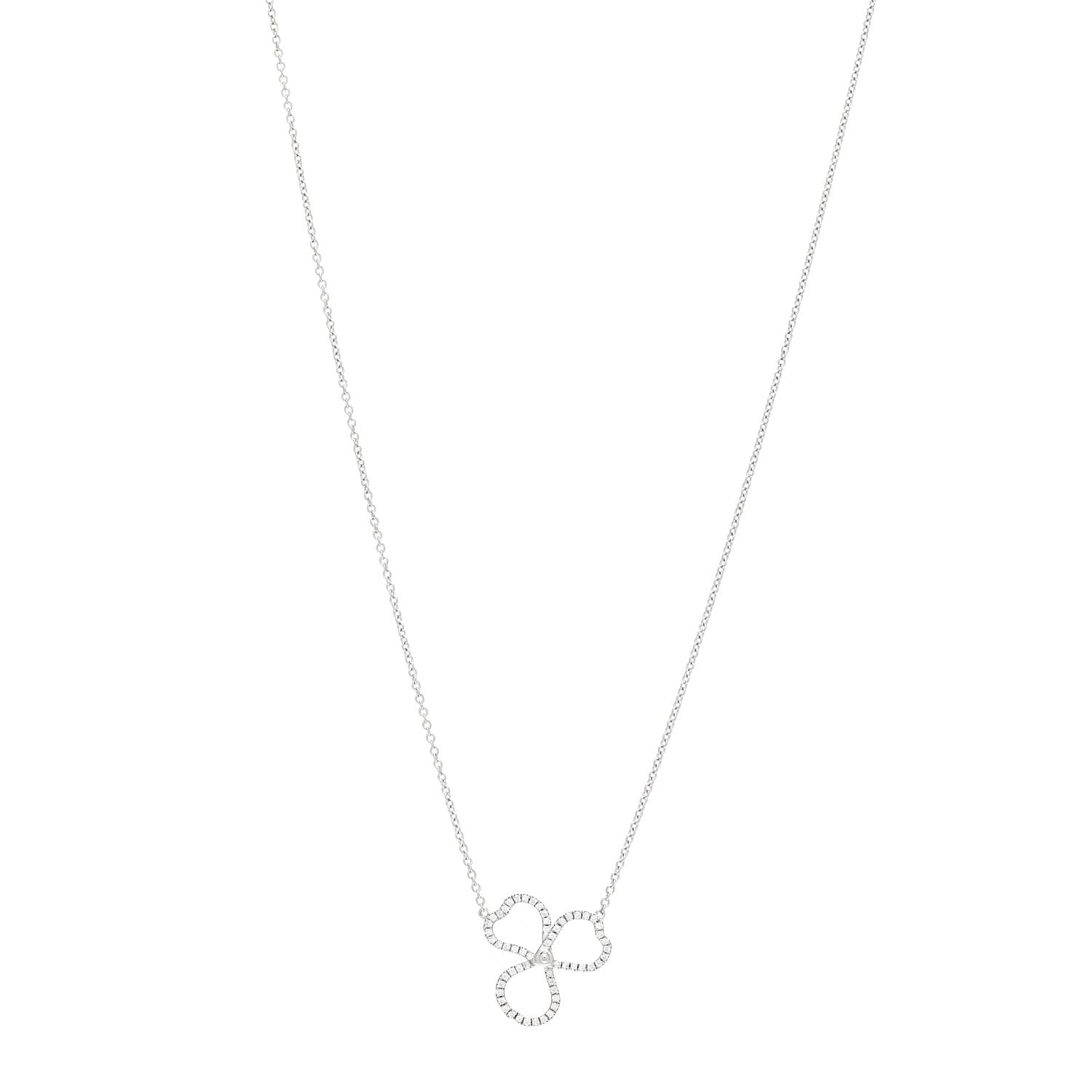 Tiffany Platinum Diamond Small Paper Flowers Pendant Necklace 1 of 5