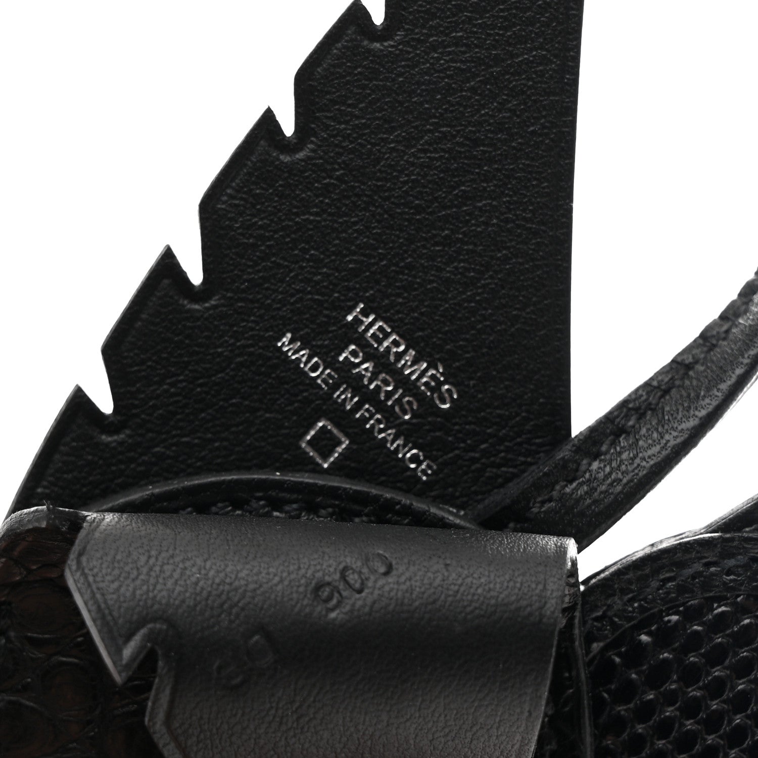Hermes Epsom Chevre Mysore Swift Alligator Lizard Birdy Bag Charm Black 3 of 5