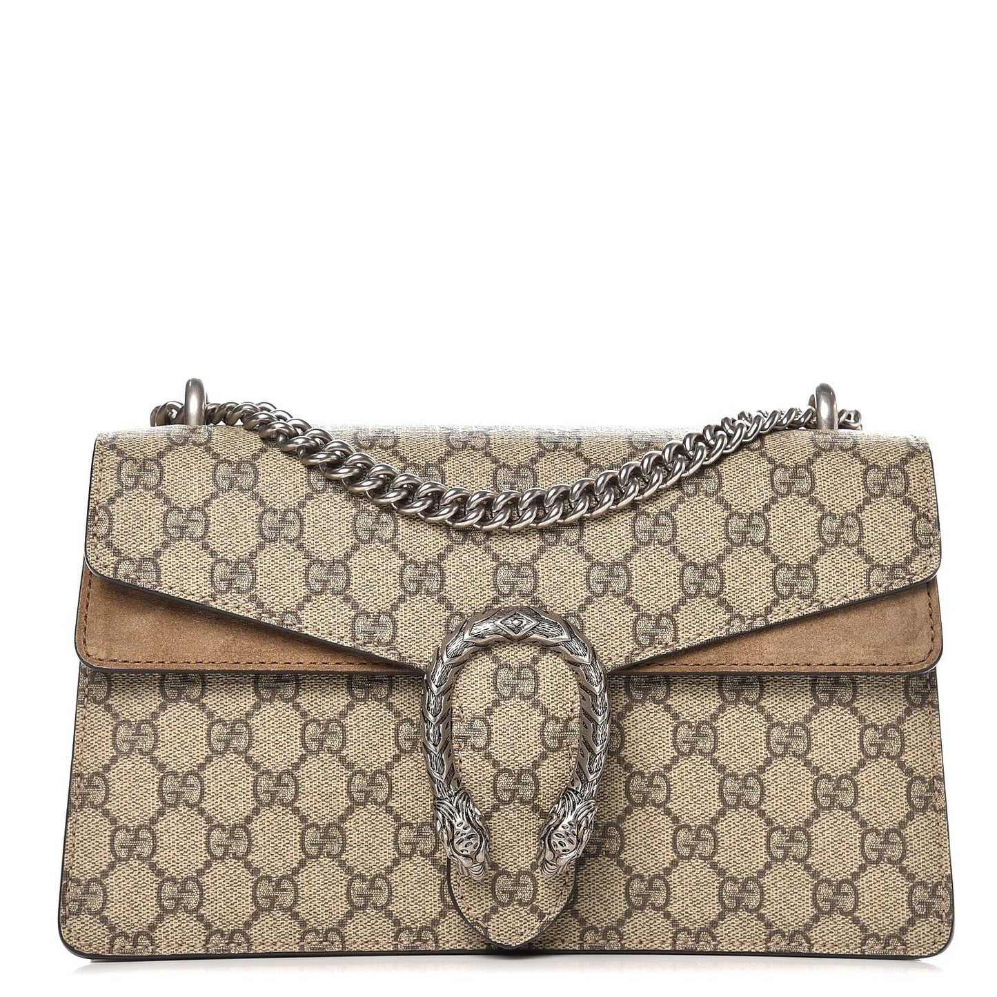 GG Supreme Monogram Small Dionysus Shoulder Bag Taupe
