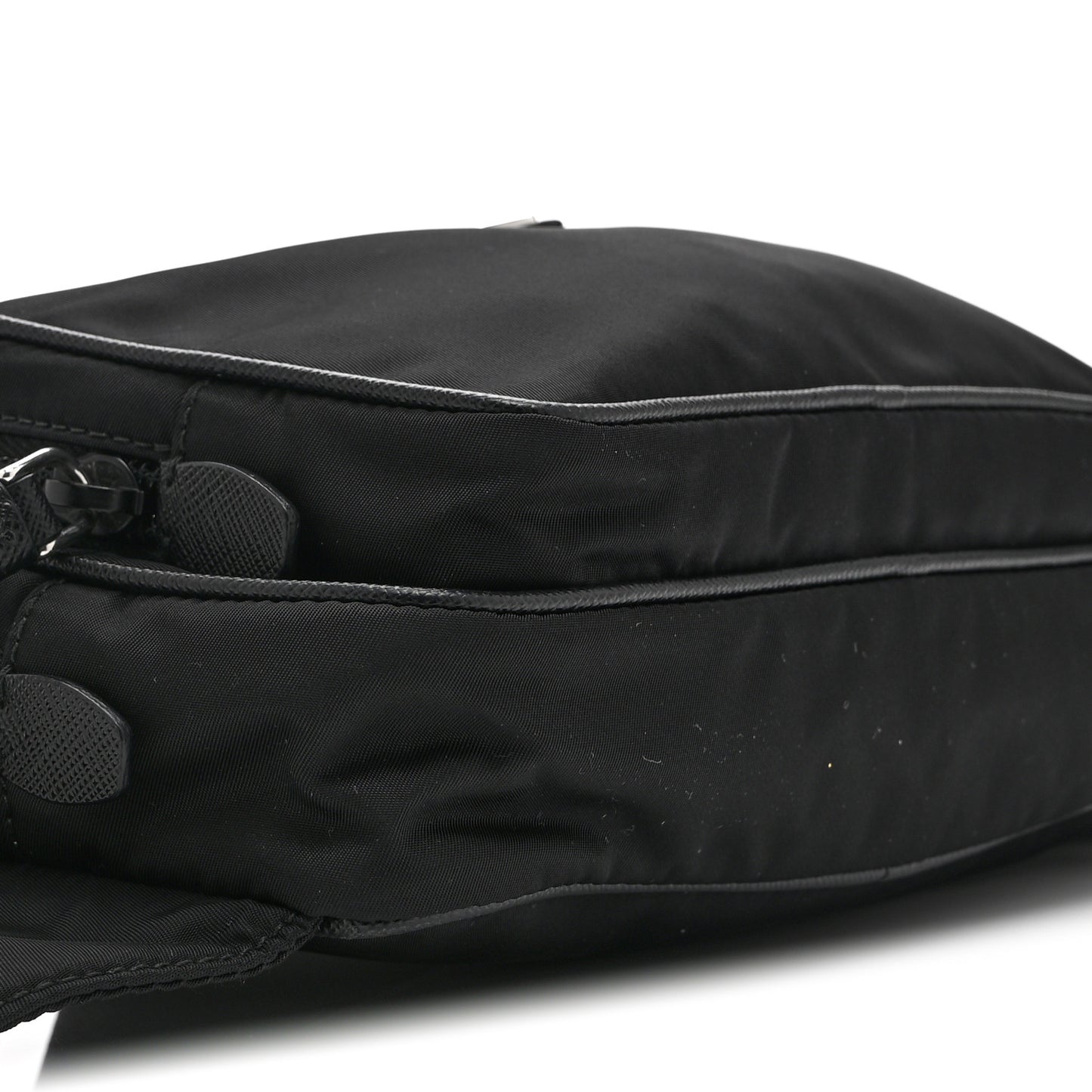 Re-Nylon Saffiano Belt Bag L Black