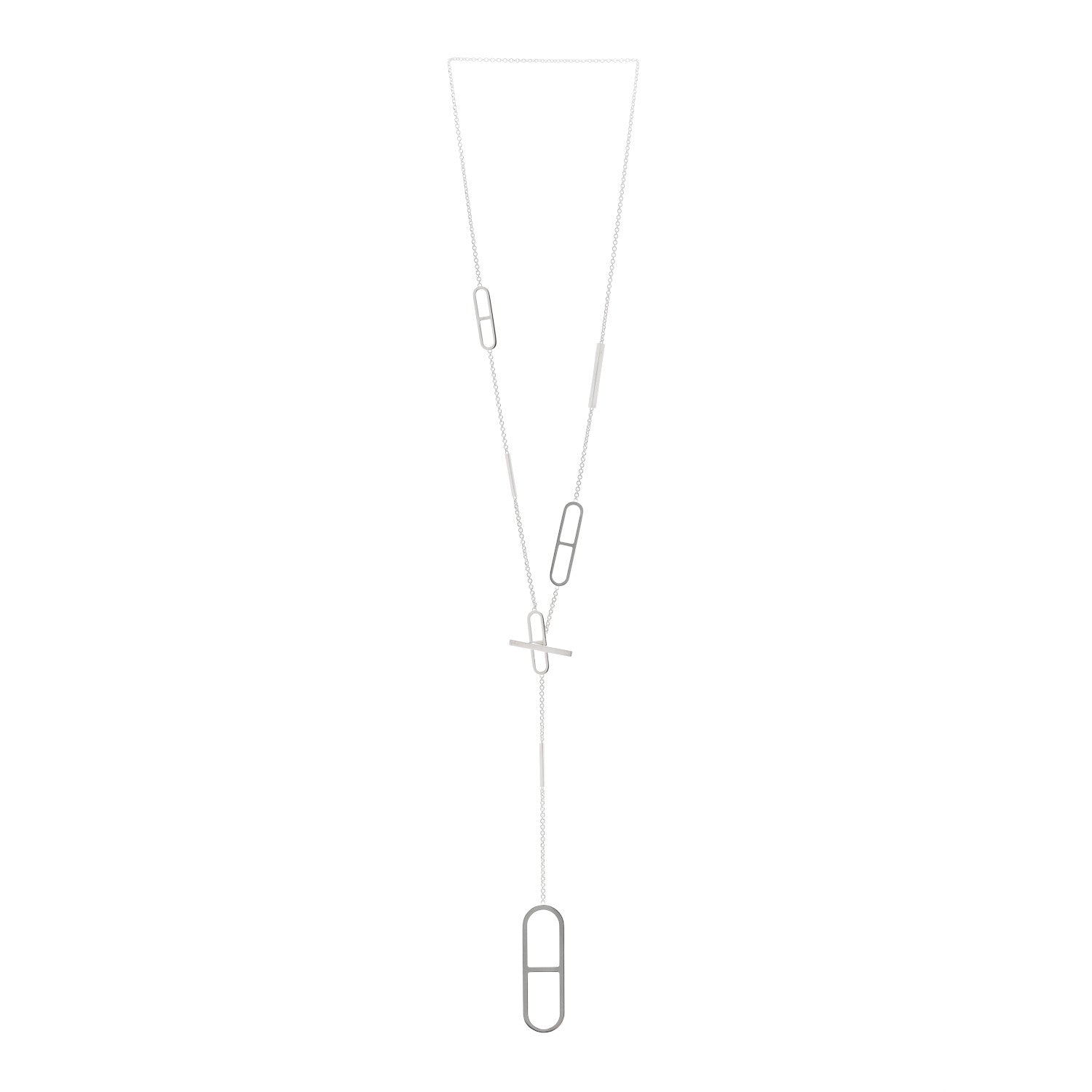 Hermes Sterling Silver Ever Chaine d'Ancre Long Lariat Necklace 2 of 2