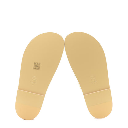 Chanel Braided Fabric Velcro Dad Sandals 40 Beige 5 of 9