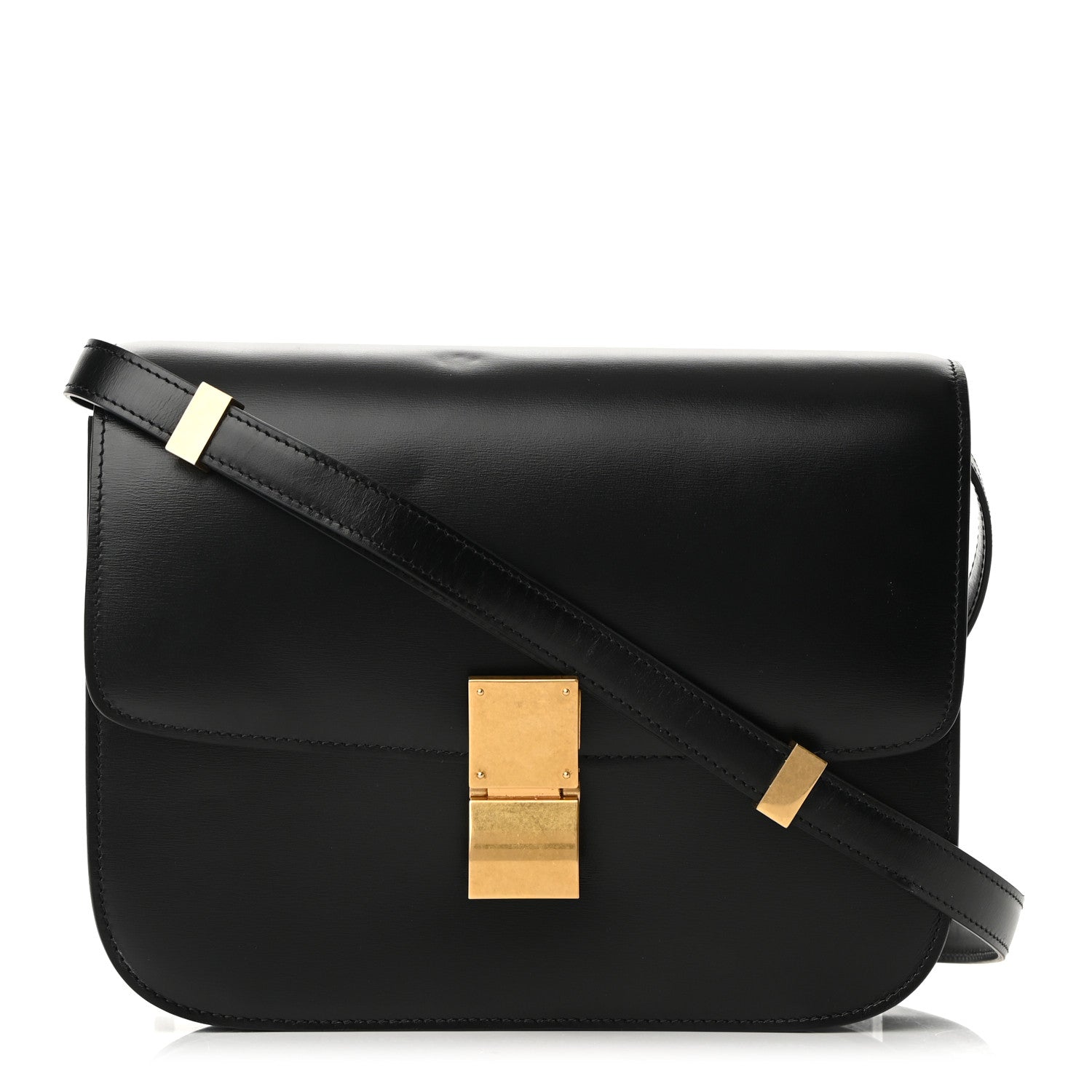 Celine Box Calfskin Medium Classic Box Flap Bag Black 1 of 9