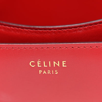Celine Box Calfskin Medium Classic Box Flap Bag Red 6 of 10