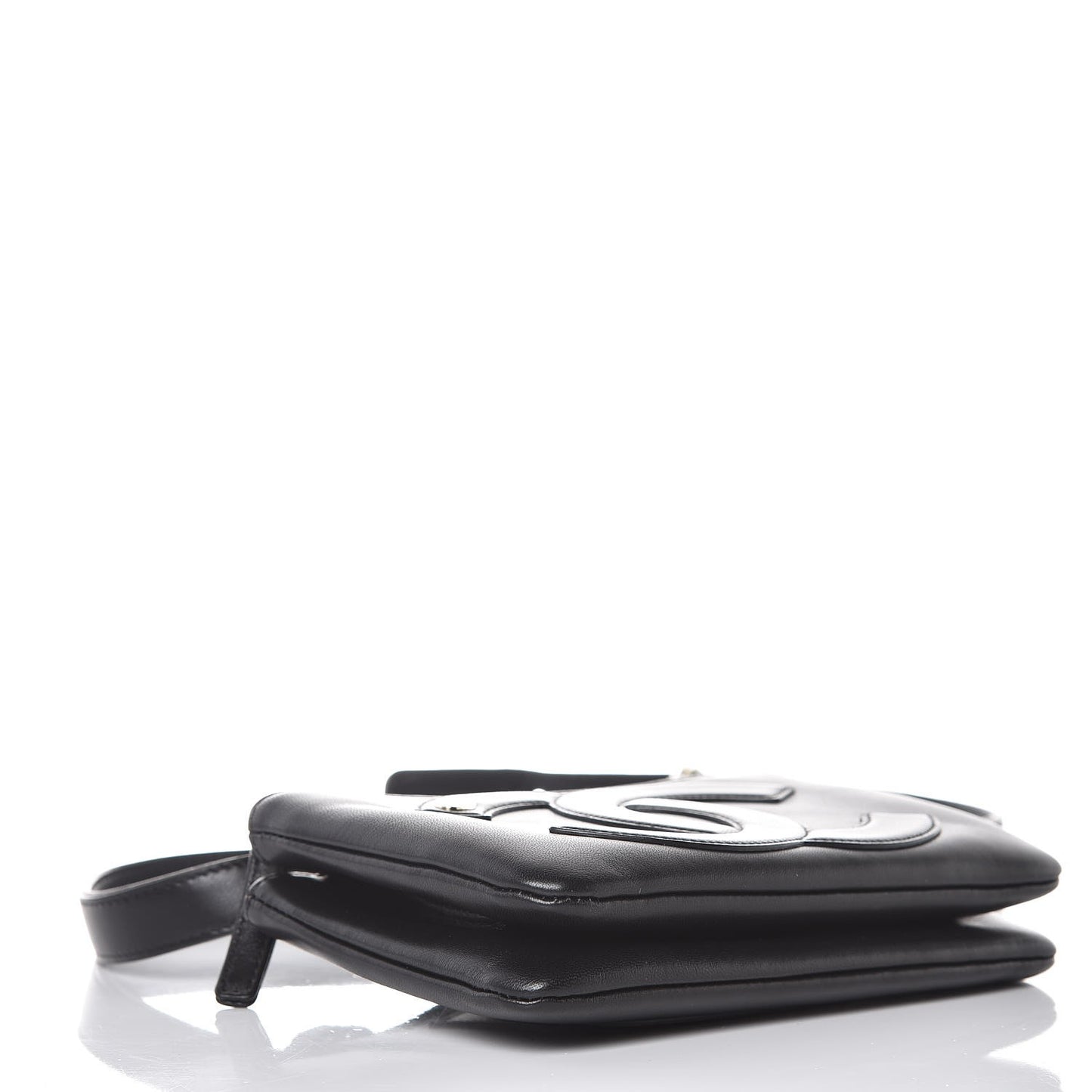 Lambskin CC Mania Waist Belt Bag Black