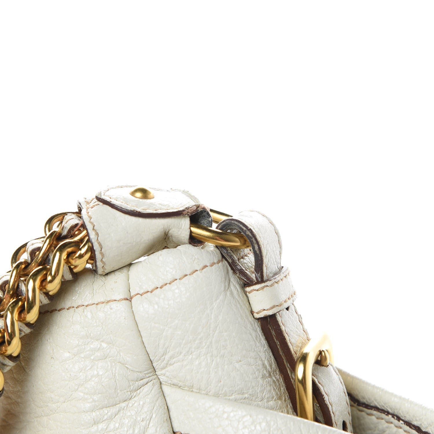 Prada Cervo Lux Chain Shoulder Bag Talco 17 of 20