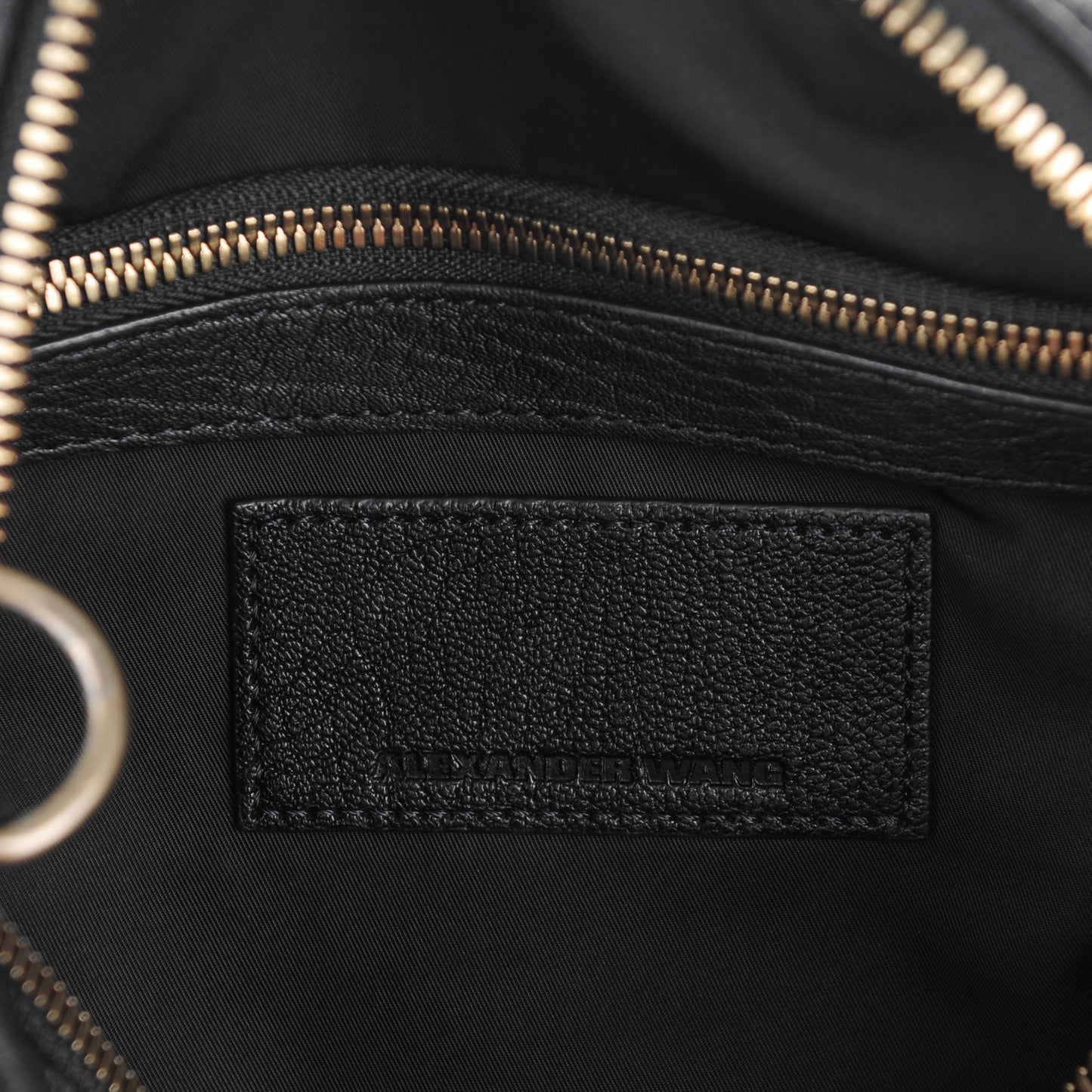 Pebbled Lambskin Rocco Black Antique Brass Hardware