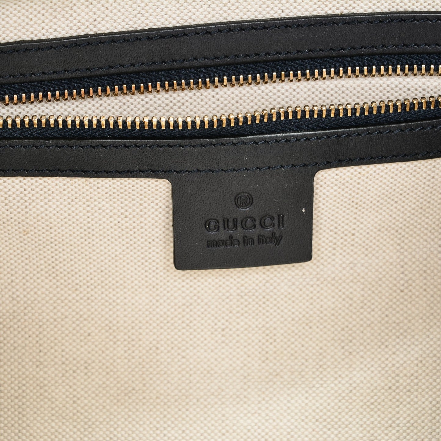 Monogram Selleria Calfskin Vintage Web Medium Boston Beige Blue