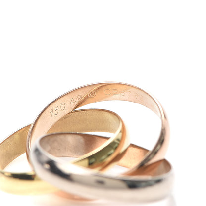 Cartier 18K Pink Yellow White Gold Trinity Ring 48 4.5 4 of 4