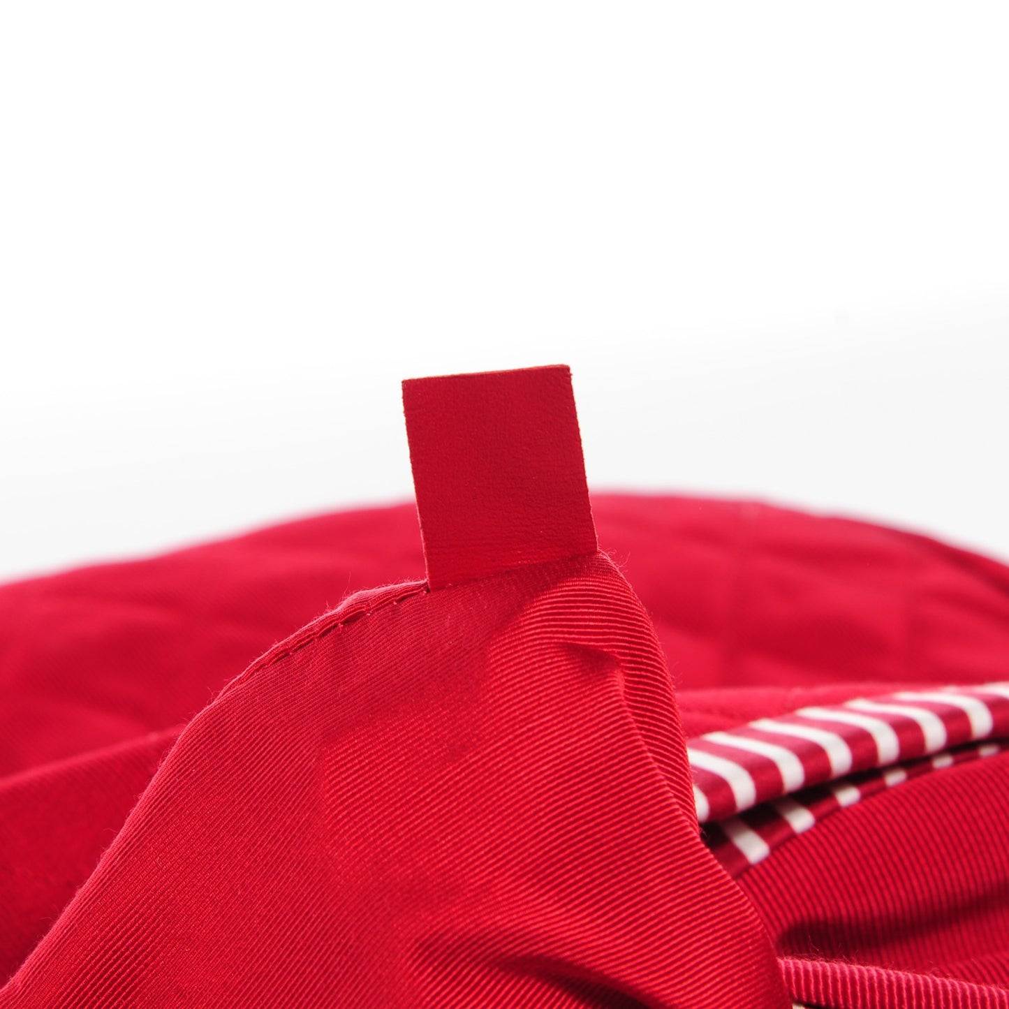 Grosgrain Striped Tote Red White