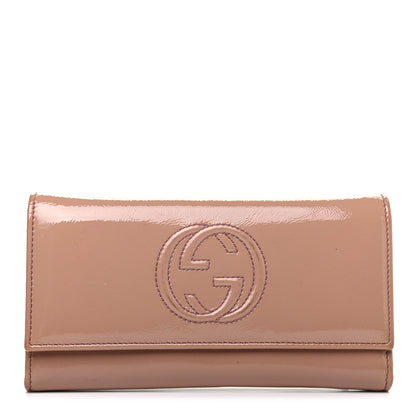 Gucci Patent Soho Continental Wallet Dark Cipria 1 of 11