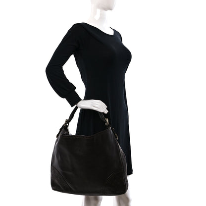 Gucci Calfskin Guccissima Trim Large Signoria Hobo Dark Brown 2 of 9