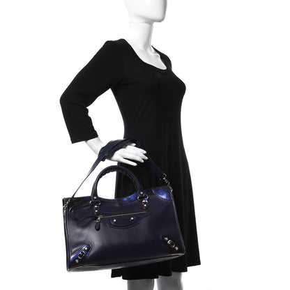 Balenciaga Smooth Calfskin Metallic Patent Giant 12 Silver Hardware City Ultraviolet 2 of 14