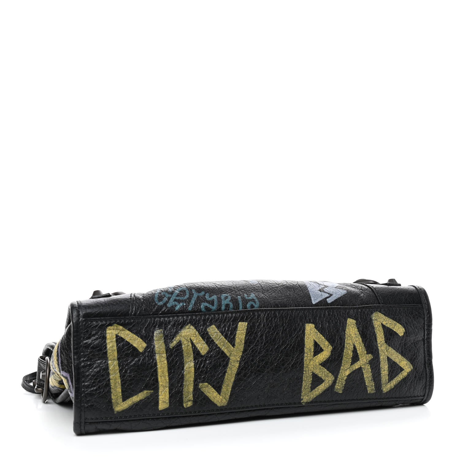 Balenciaga Agneau Graffiti All Over Classic Hardware S City Black Multicolor 4 of 9