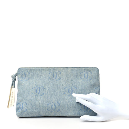 Chanel Denim CC Cosmetic Pouch Blue 2 of 12