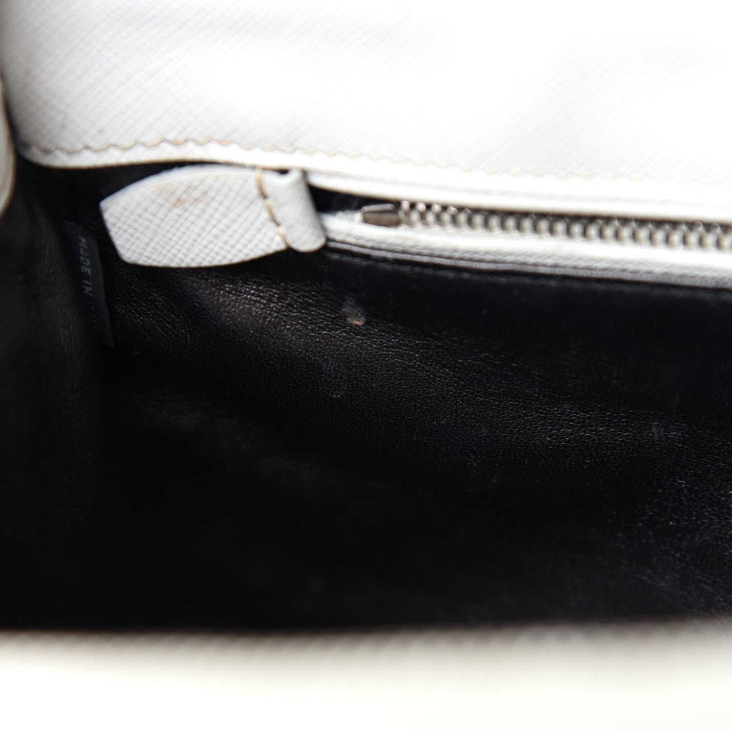Prada Saffiano Small Galleria Double Zip Tote Talco Black 9 of 15