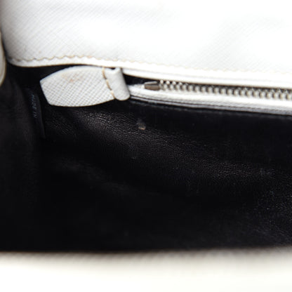 Prada Saffiano Small Galleria Double Zip Tote Talco Black 9 of 15