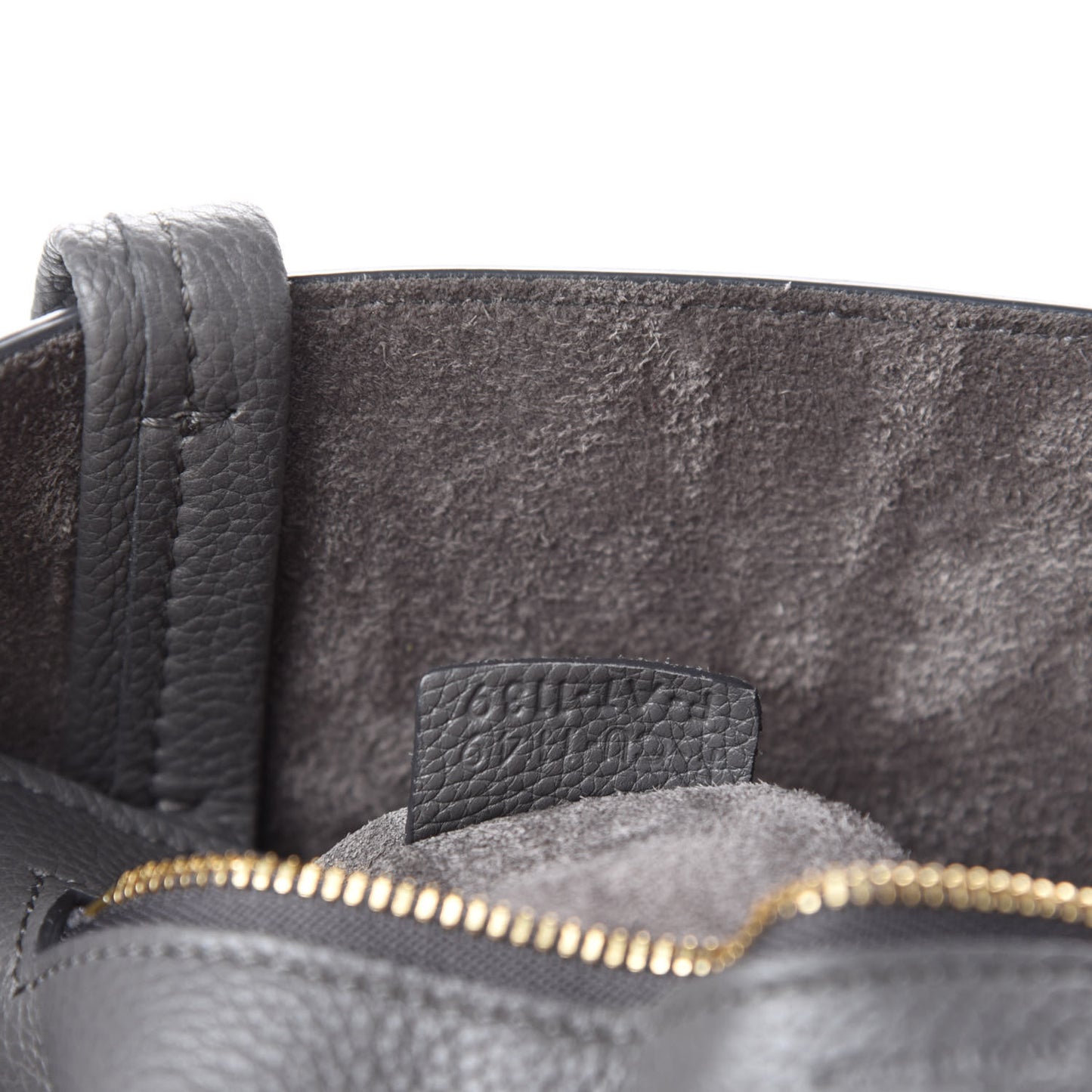 Soft Grained Calfskin Belt Cabas Phantom Medium Grey