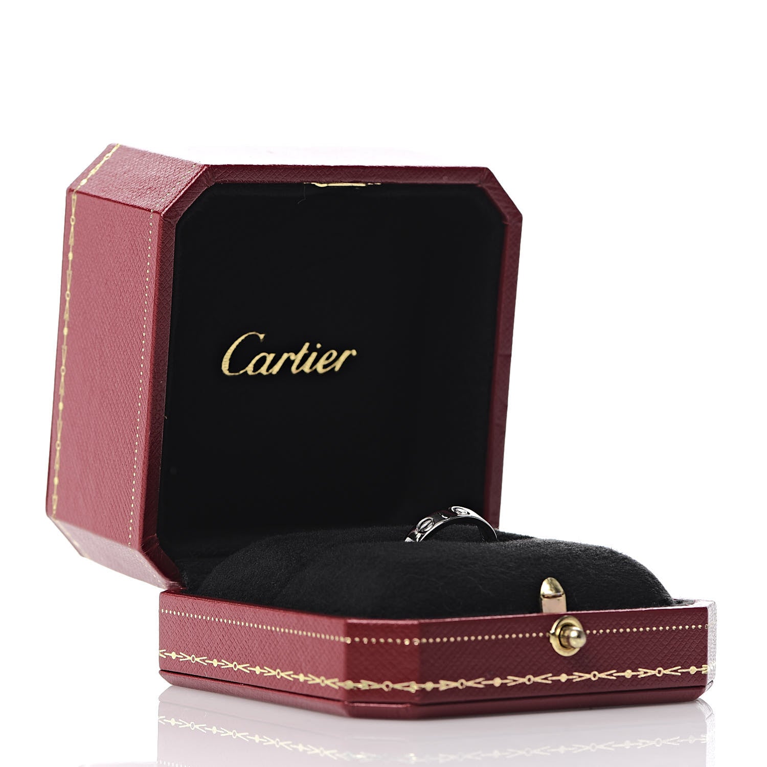 Cartier 18K White Gold Diamond 4mm LOVE Wedding Band Ring 49 5 5 of 5