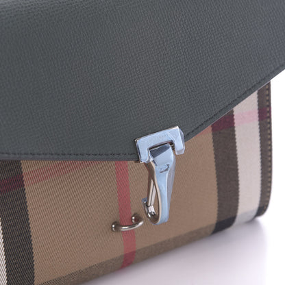 Burberry Grainy Calfskin House Check Small Macken Crossbody Bag Dark Bottle Green 12 of 12