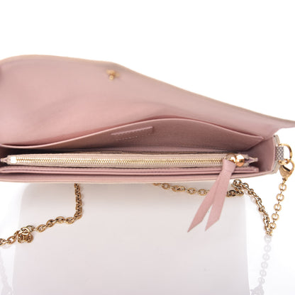 Louis Vuitton Damier Azur Pochette Felicie Chain Wallet Rose Ballerine 6 of 10