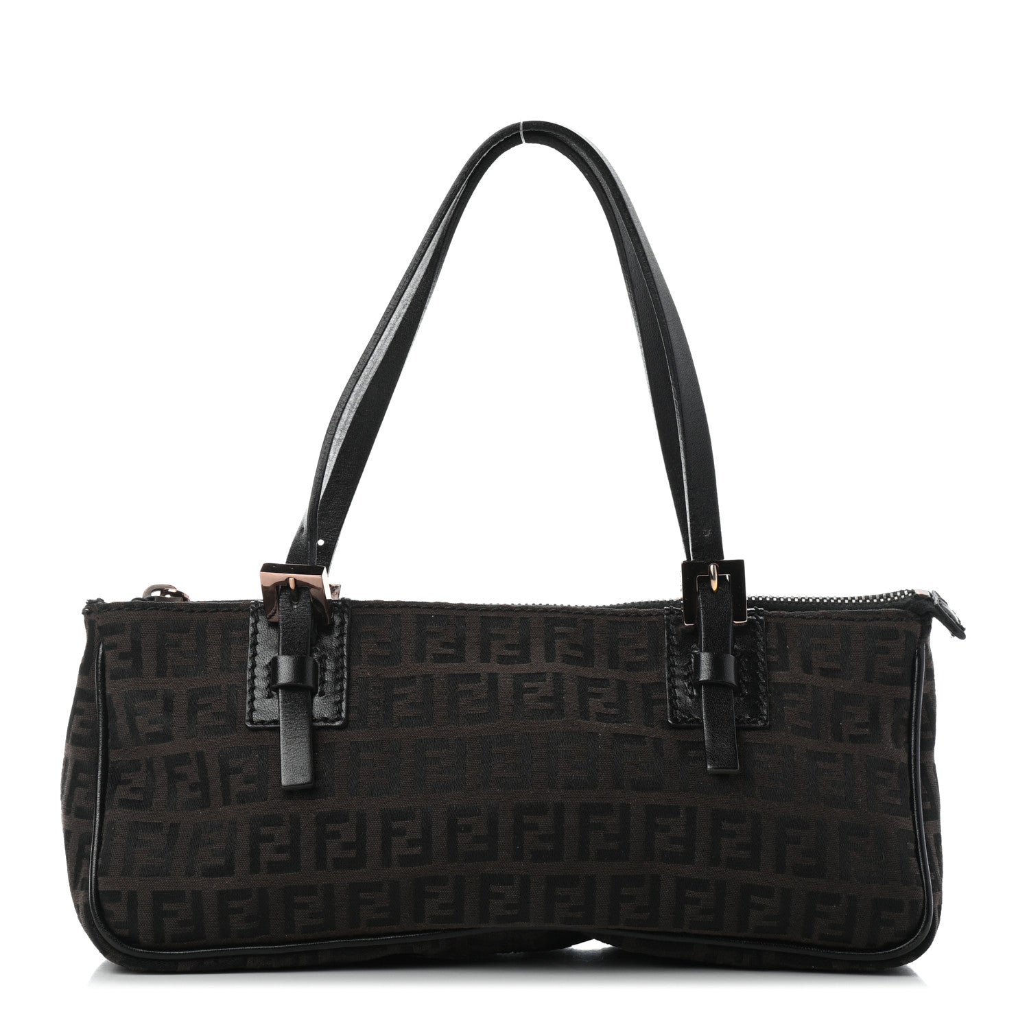Fendi Zucca Buckle Shoulder Bag Tobacco 1 of 9