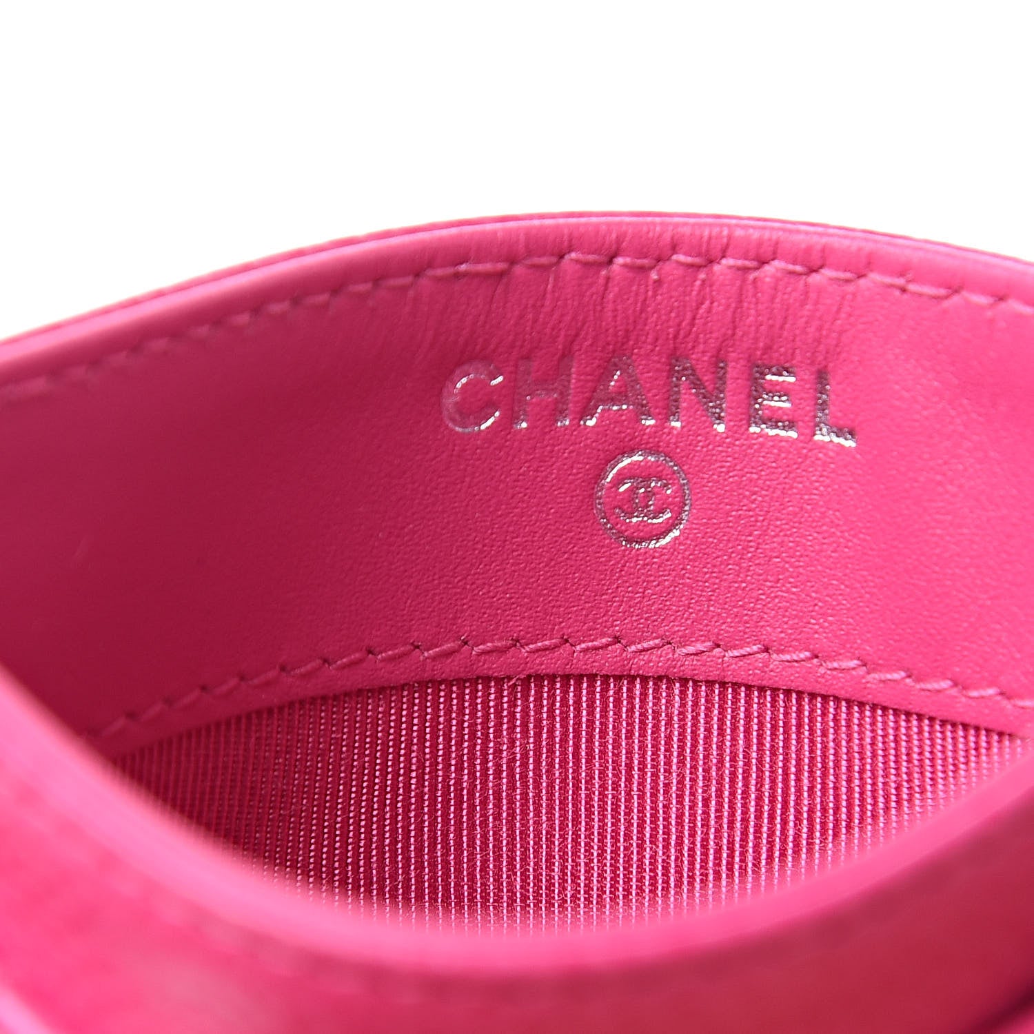Chanel Caviar Quilted Card Holder Pink 6 of 8