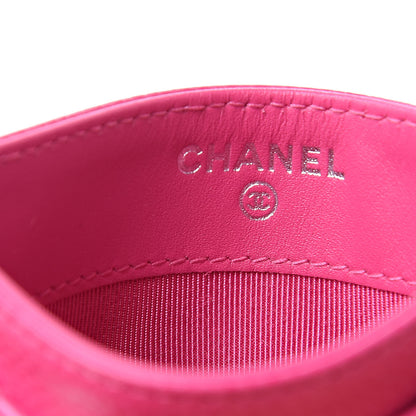 Chanel Caviar Quilted Card Holder Pink 6 of 8