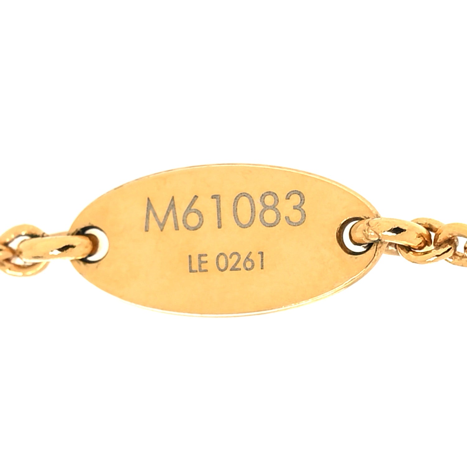 Louis Vuitton Brass Essential V Necklace Gold 6 of 6