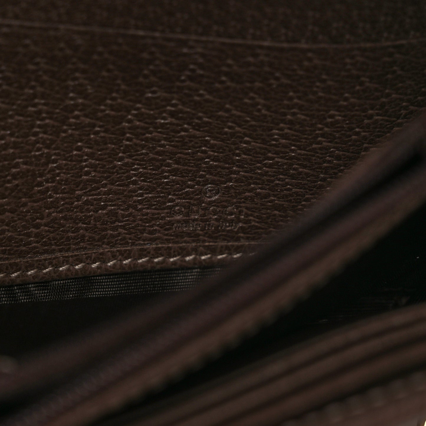 GG Supreme Monogram Web Ophidia Wallet On Chain Brown