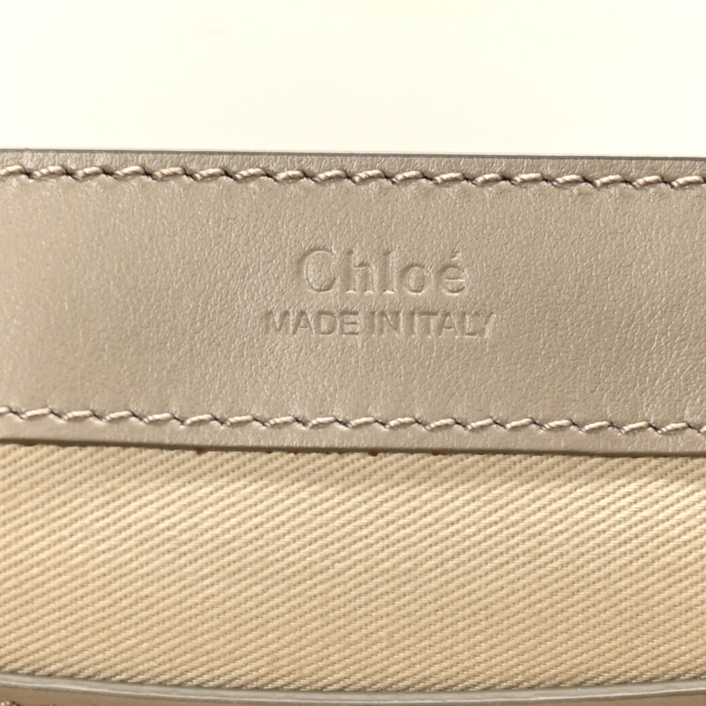 Calfskin Suede C Clutch With Chain Motty Grey