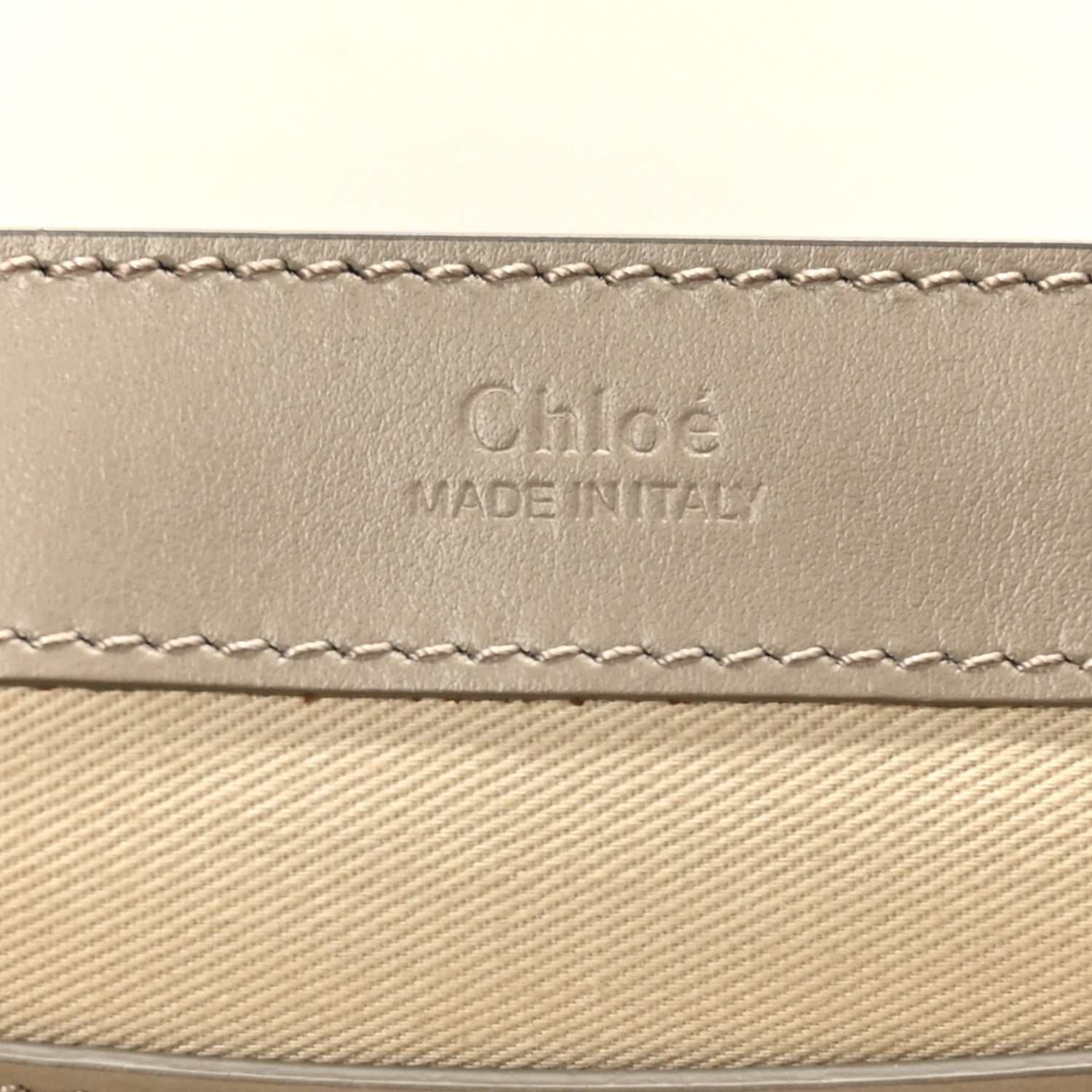 Chloe Calfskin Suede C Clutch With Chain Motty Grey 6 of 9