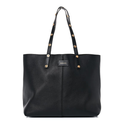 Versace Calfskin Palazzo Tote Black 3 of 13