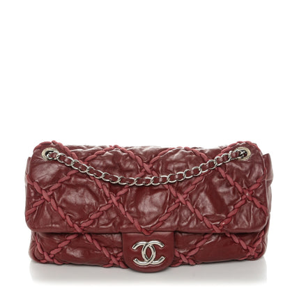 Chanel Calfskin Medium Ultra Stitch Flap Dark Red 1 of 9