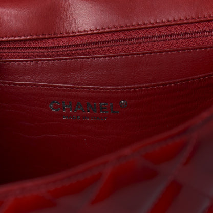 Chanel Patent Quilted Jumbo Single Flap Red 8 of 14