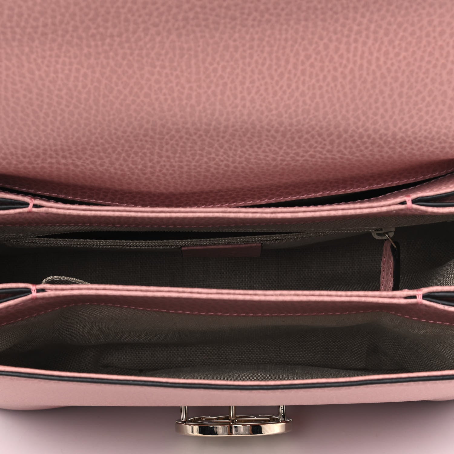 Gucci Dollar Calfskin Interlocking G Top Handle Shoulder Bag Soft Pink 4 of 4