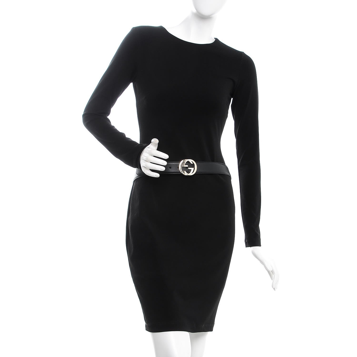 Gucci Calfskin Interlocking G 37mm Belt 90 36 Black 2 of 7