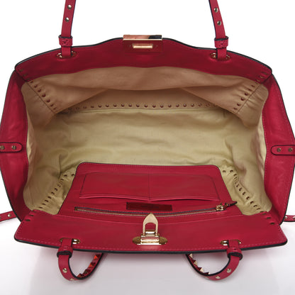 Valentino Garavani Vitello Medium Rockstud Tote Cyclamin 8 of 14